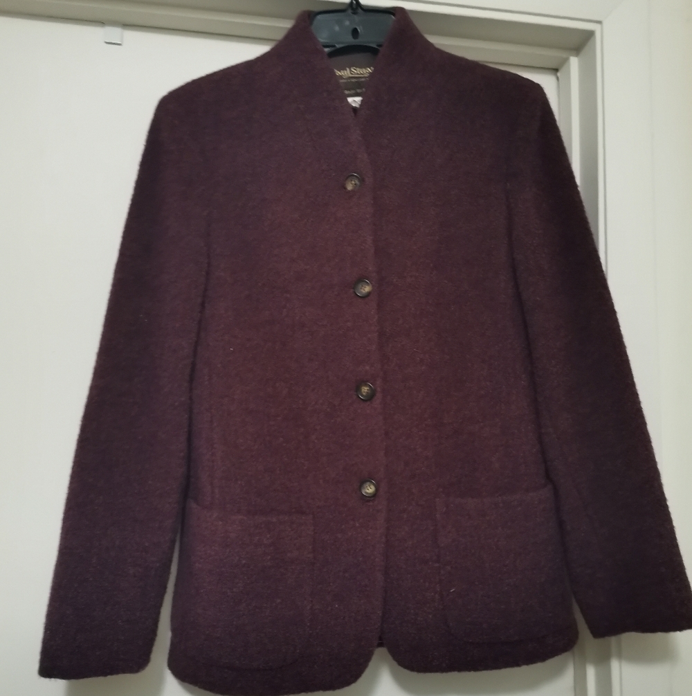 PAUL STUART BURGUNDY WOMENS JACKET
